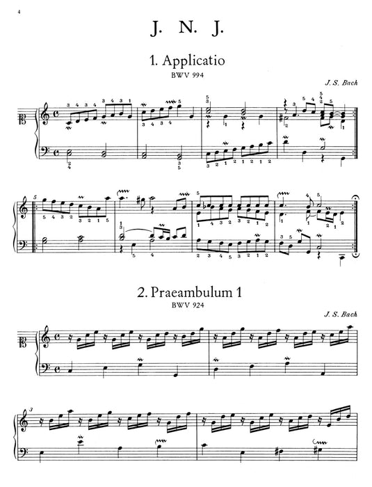 Klavierbuchlein fur Wilhelm Friedemann Bach