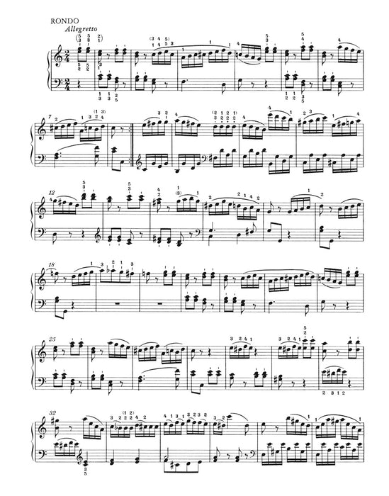 Sonate in C "facile" fur Klavier KV545　* mit fingersaetzen