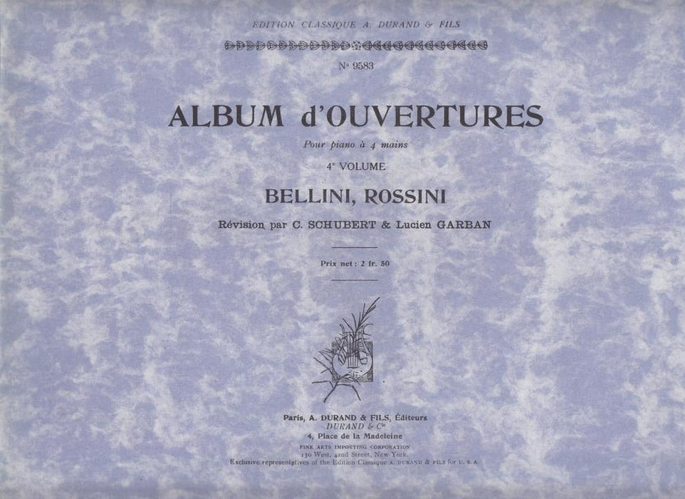 Album d'Ouvertures pour piano a 4 mains Vol.4(1P4H)