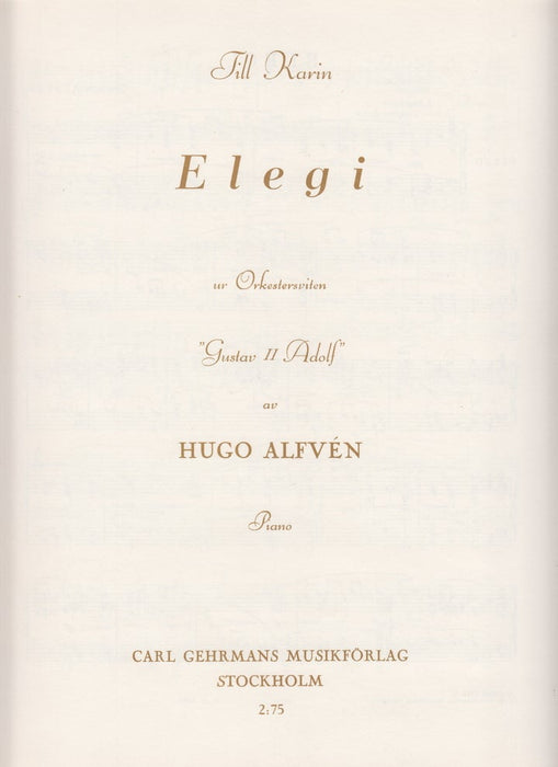 Elegi (elegy from the suite Gustavus Adolphus)