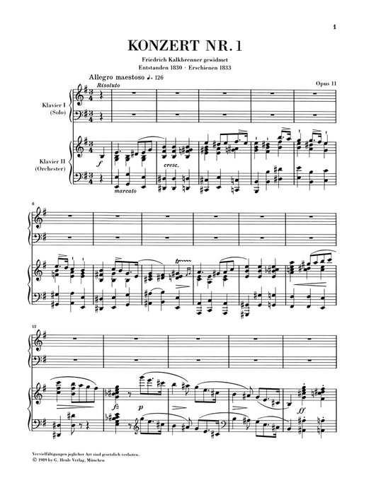Konzert Nr.1 e-moll Op.11