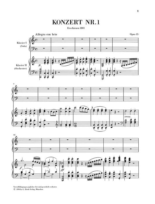 Klavierkonzert Nr.1 C-dur Op.15