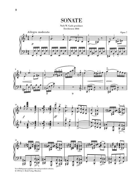 Klaviersonate Op.7 e-moll