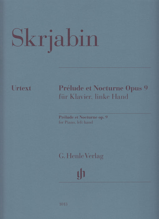 Prelude et Nocturne Op.9 for left hand