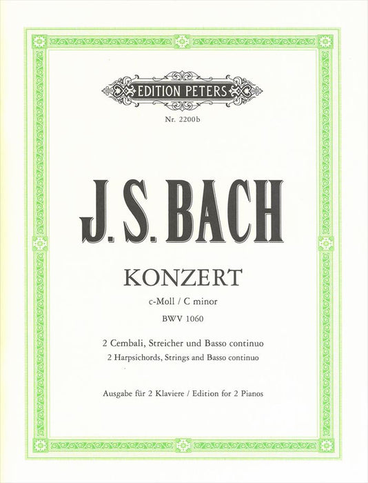 Konzert fur 2 Cembali, Streicher und Basso continuo BWV1060 c-moll