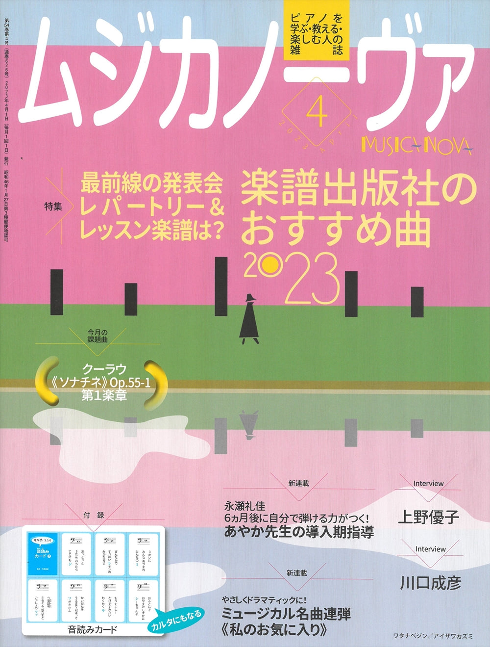 ムジカノーヴァ4月号特集：最前線の発表会レパートリー＆レッスン楽譜は？楽譜出版社のおすすめ曲2023