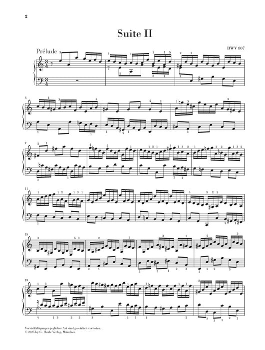 Englische Suite 2 a-moll BWV807