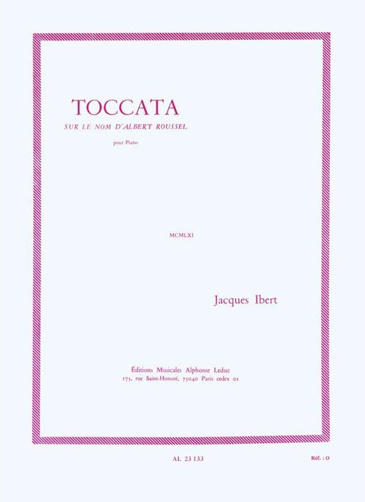 TOCCATA SUR LE NOM D'ALBERT ROUSSEL