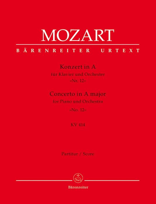 Concerto in A major for Piano and Orchestra No.12 KV 414