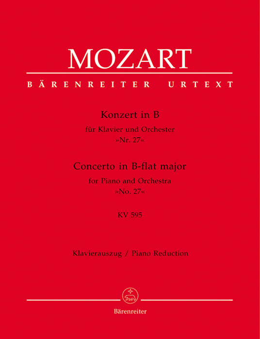 Konzert Nr.27 in B fur Klavier und Orchester KV595