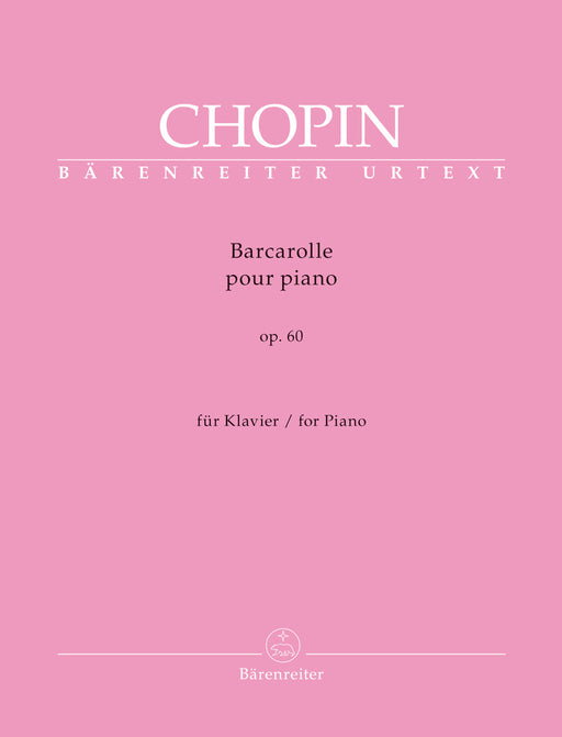 Barcarolle for Piano in F-sharp major Op.60