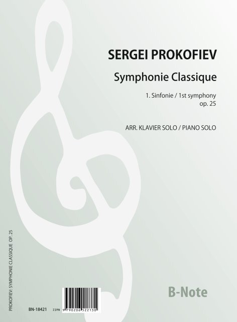 First Symphony Symphonie classique op.25