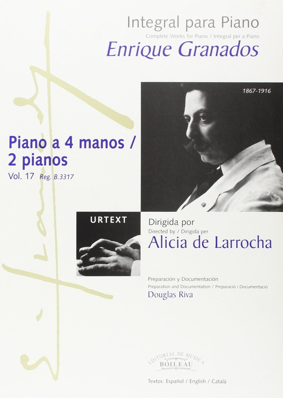 Integral para Piano Vol.17 Piano a 4 manos / 2 Pianos - 作品全集 第17巻  1台4手＆2台ピアノ作品 - グラナドス — 楽譜専門店 Crescendo alle