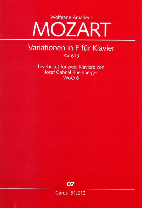 Variationen in F, KV613 (2P4H)