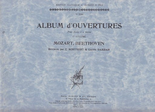 Album d'Ouvertures pour piano a 4 mains Vol.1 (1P4H)