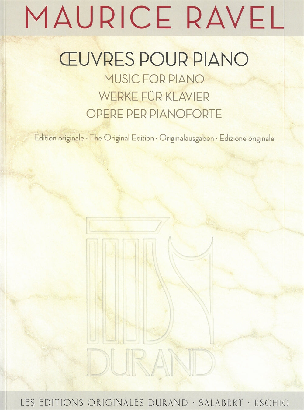 Oeuvres pour piano - ピアノ作品集 - ラヴェル — 楽譜専門店