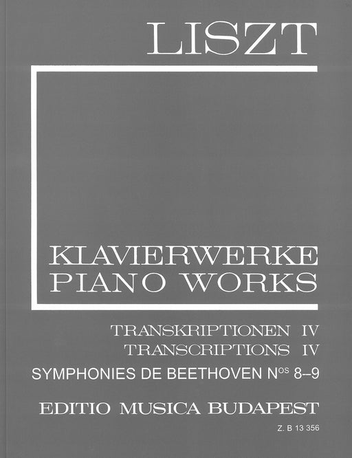 II/19 TRANSKRIPTIONENE IV LISZT:KLAVIERWERKE