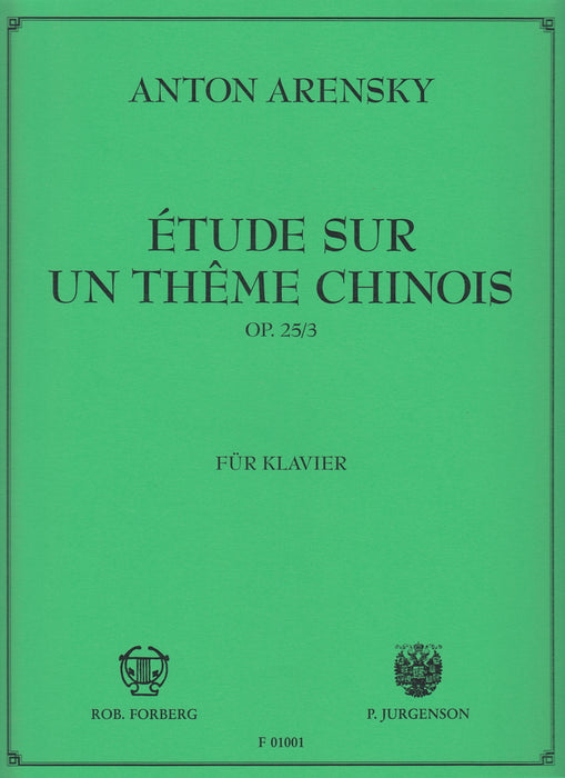 Etude sur un Theme Chinois  OP.25 NO.3