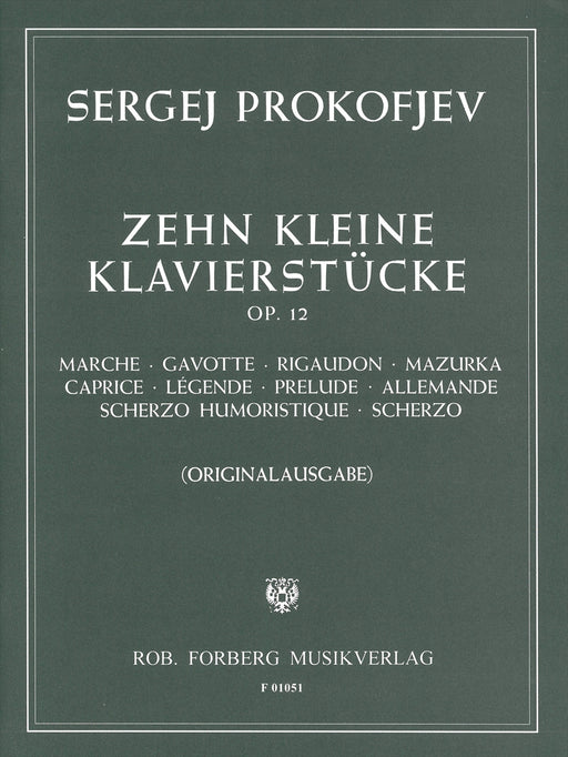 10 KLEINE KLAVIERSTUCKE OP.12 ORIGINALAUSGABE