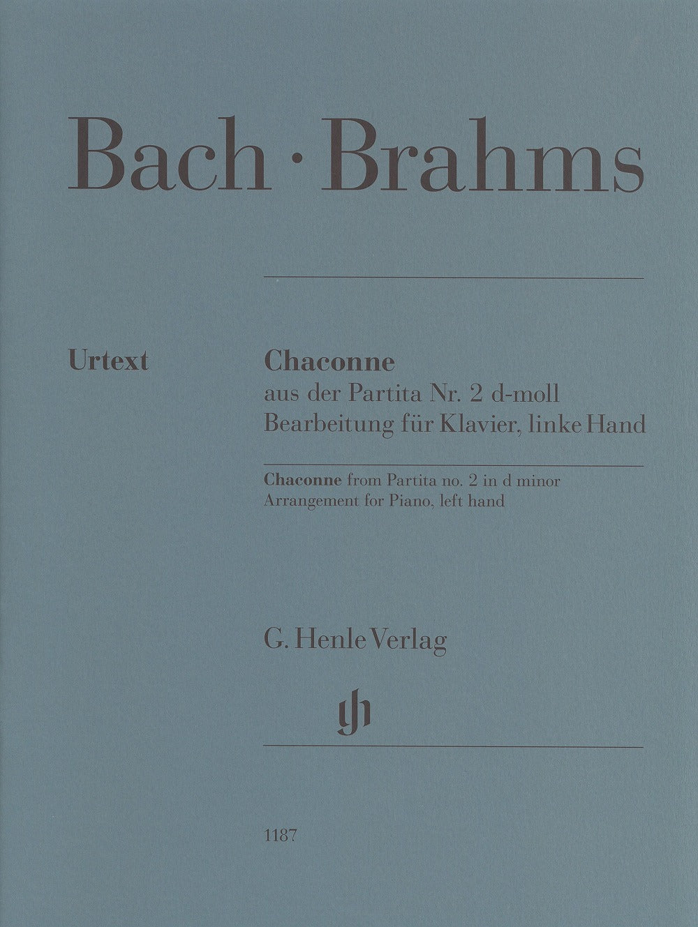 Chaconne aus der Partita Nr.2 d-moll (Johann Sebastian Bach), Bearbeit -  シャコンヌ 「パルティータ 第2番 ニ短調」より (ブラームスによる左手のためのピアノ編曲版) - バッハ＝ブラームス — 楽譜専門店  Crescendo alle