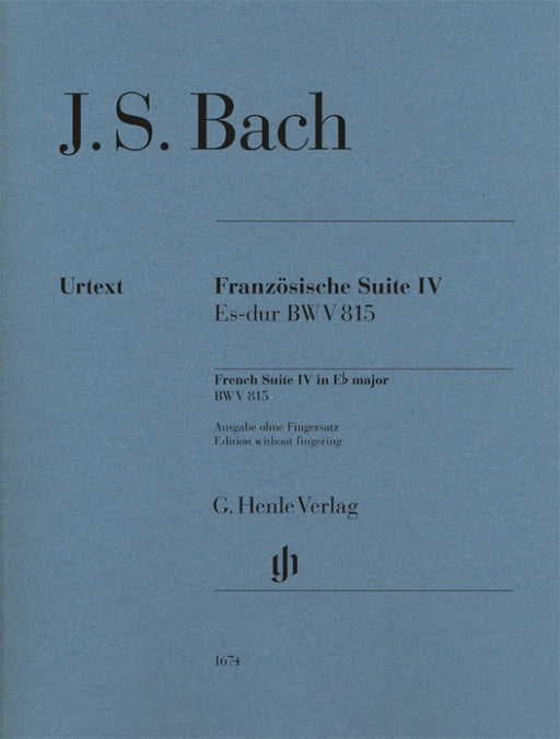 Franzosische Suiten 4 Es dur BWV815（without fingering）