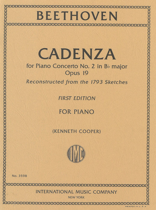 Cadenza for Piano Concerto No.2 Op.19