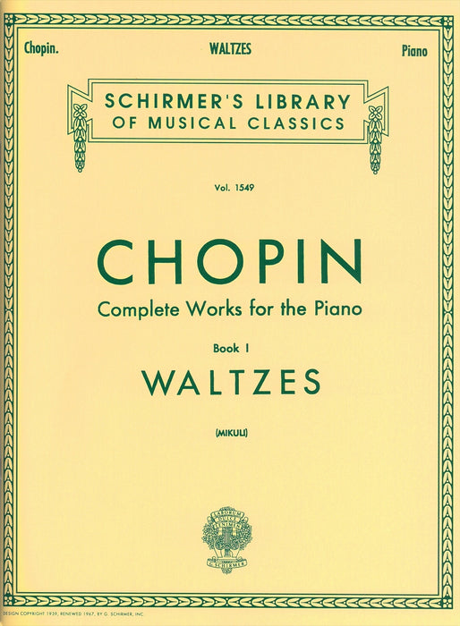 Complete Works for the Piano Book 1 WALTZES [Mikuli]