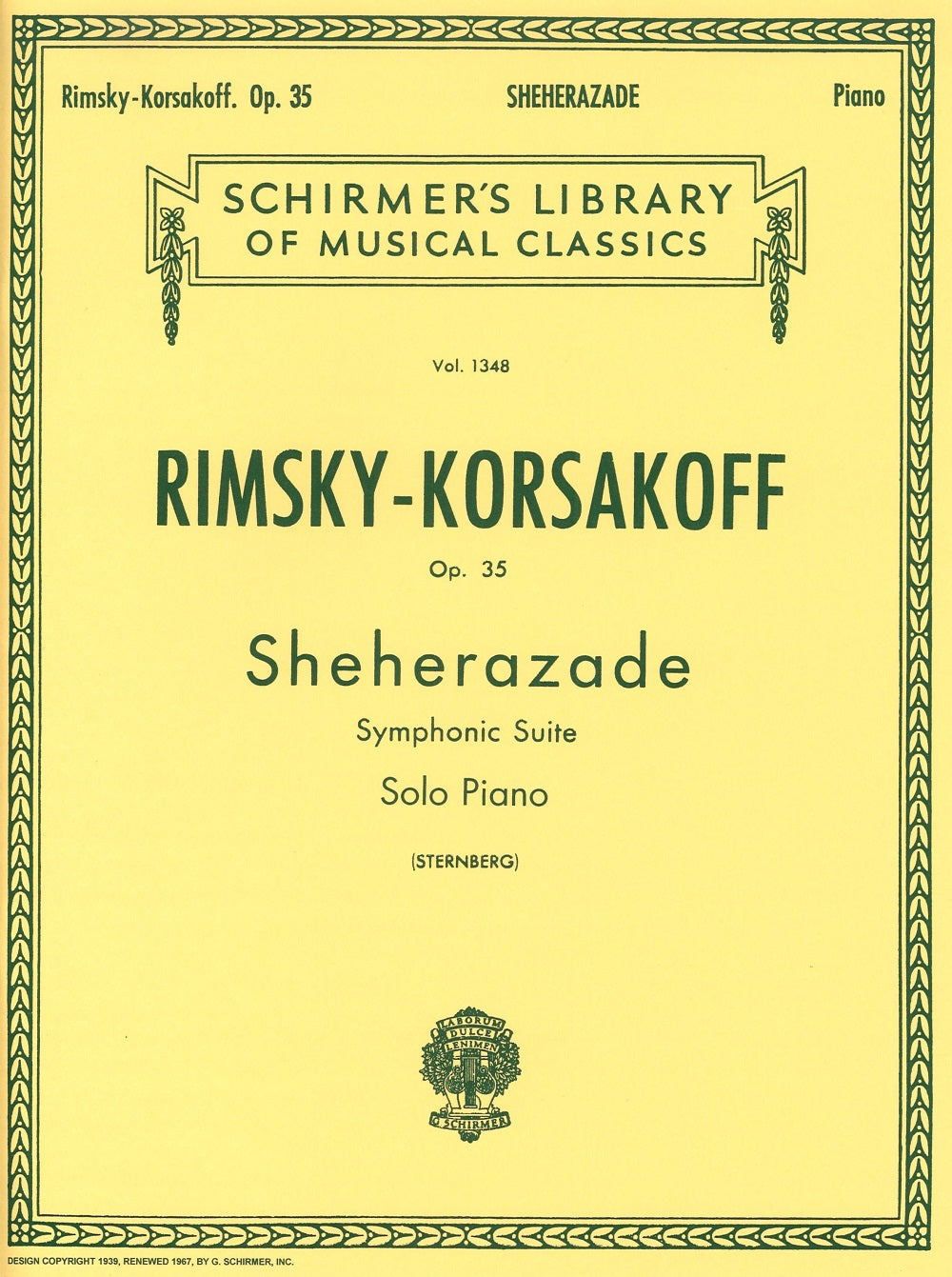 Sheherazade Op.35 - シェヘラザード 作品35 (ピアノソロ編曲