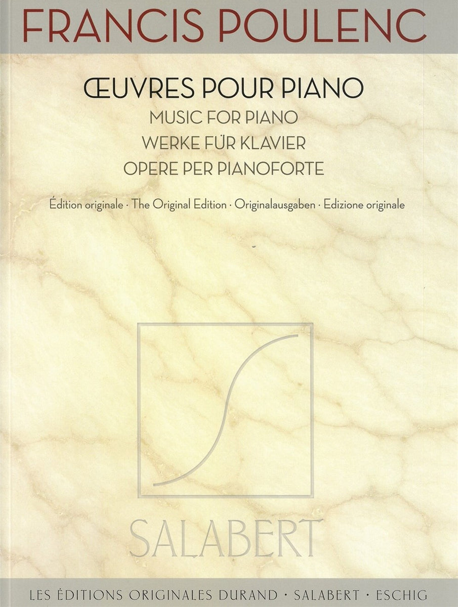 Oeuvres pour piano - ピアノ作品集 - プーランク — 楽譜専門店 Crescendo alle