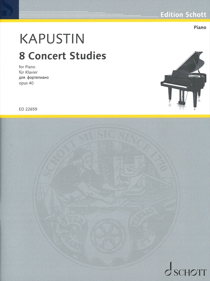 8つの演奏会用エチュード作品40 カプースチン 楽譜 8 Concert Studies Op.40 - 8つの演奏会用エチュード 作品40