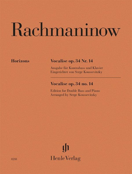 Vocalise Op.34-14 Ausgabe fur Kontrabass und Klavier