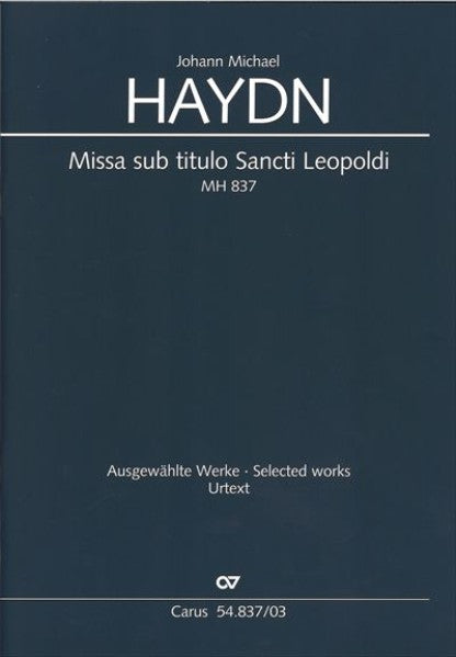 Missa sub titulo Sancti Leopoldi [Vocal score]
