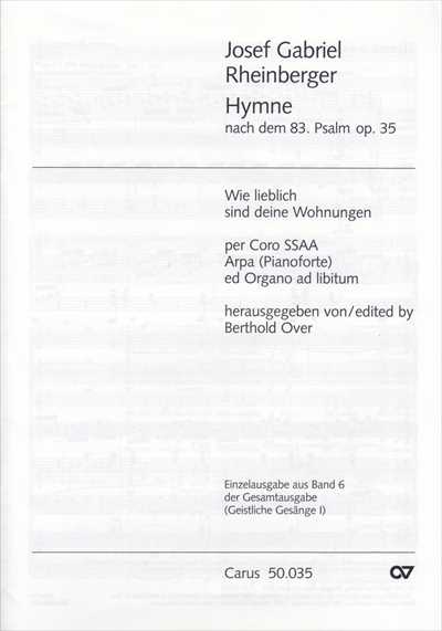 Wie lieblich sind deine Wohnungen Op.35