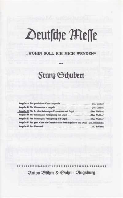 Deutsche Messe [SSA]