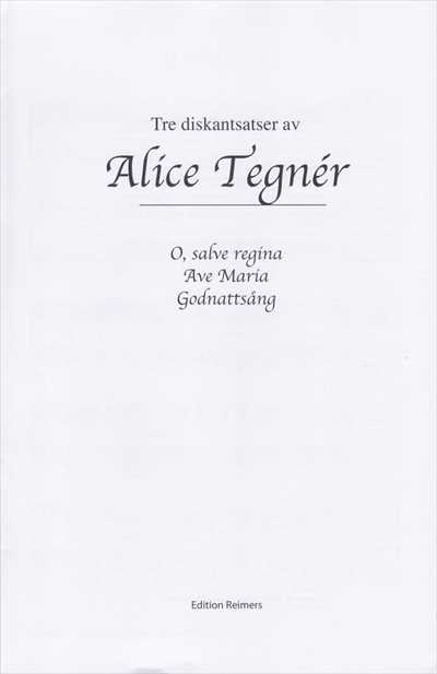 Tre diskantsatser [SSA]