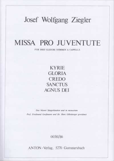 Missa Pro Juventute [SSA]