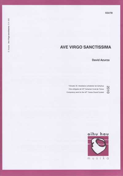 Ave virgo sanctissima [SSATB a cappella]