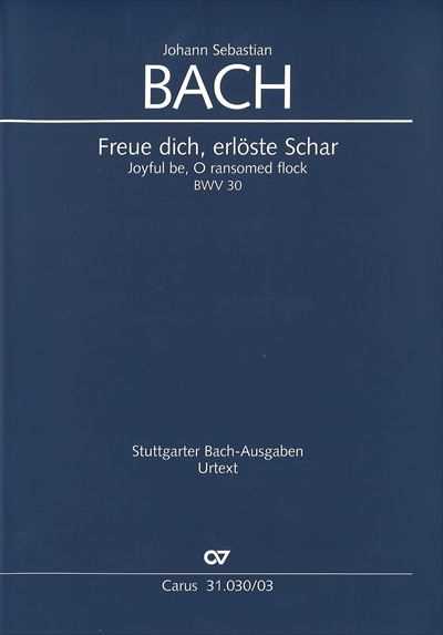Kantate 30 Freue dich, erloste Schar [Vocal Score]