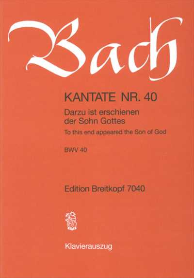 Kantate  40 Darzu ist erschieben