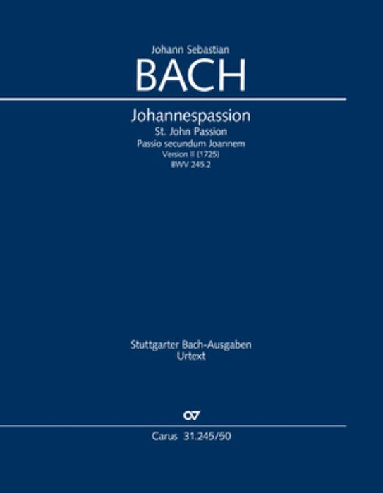 Johannespassion (1725/Fassung II) [Full Score]
