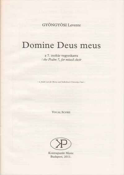 Domine Deus Meus [SATB]