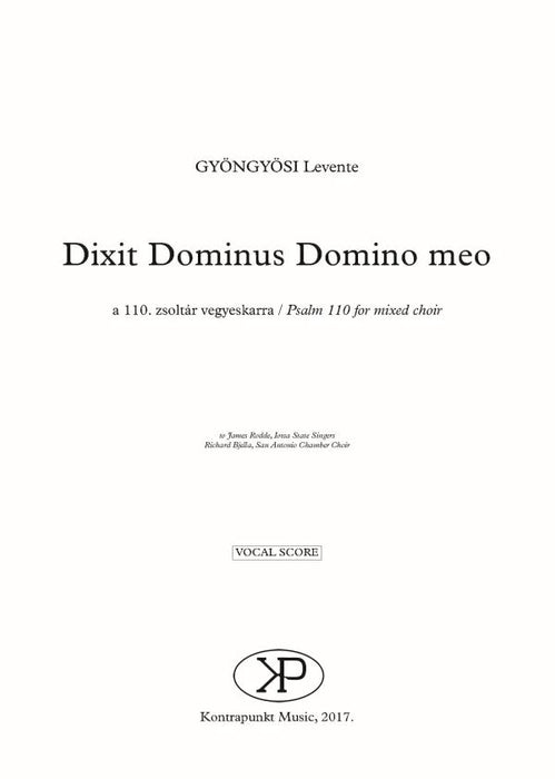 Dixit Dominus Domino meo[SATB]