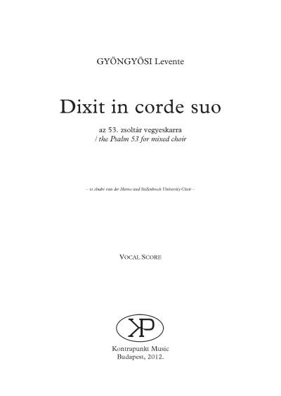 Dixit in Corde suo