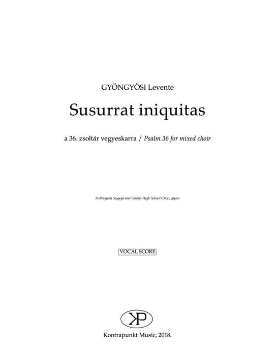 Susurrat iniquitas