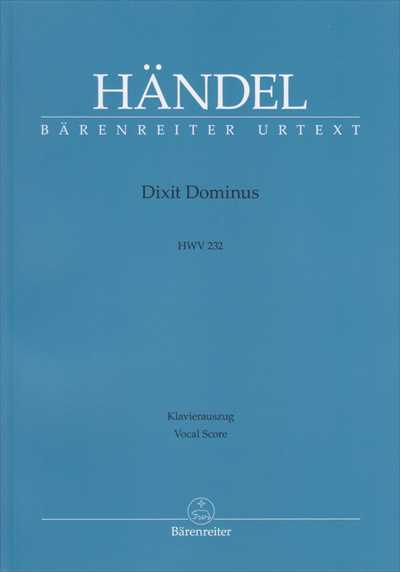Dixit Dominus HWV 232 Psalm 109 [Vocal Score]