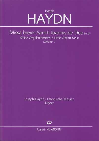 Missa Brevis In hon. St.Joannis de Deo