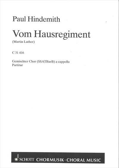 Vom Hausregiment "Es ist gewiss" Op.33-1 [SSATBB]