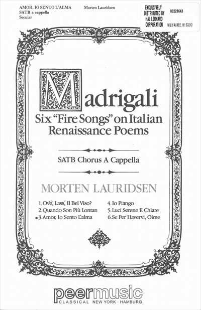 Amor, Io Sento L'alma [SATB]