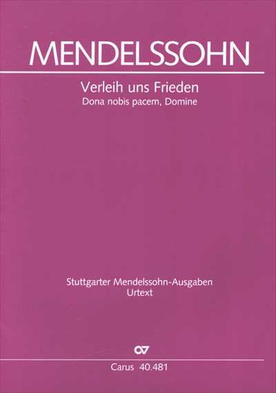 Verleih uns Frieden gnadiglich MWV A 11 [Full Score]