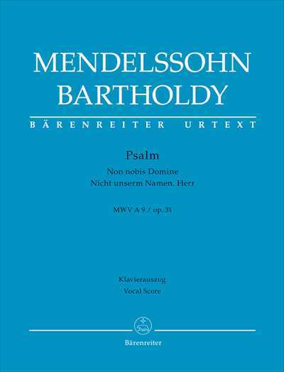 Psalm "Non nobis Domine" op.31 MWV A 9 [Vocal Score]